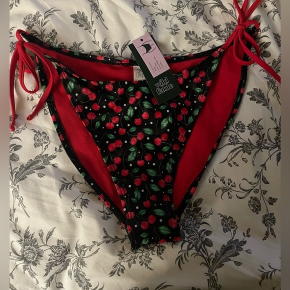 Wild Fable Cherry Print Bikini Bottoms - Picture 2 of 3